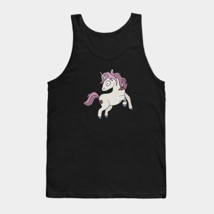 Zombie Unicorn Doodle // Funny Halloween Zombie Animal Tank Top